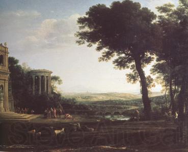 Claude Lorrain Landscape with a Sacrifice to Apolio (n03) Germany oil painting art